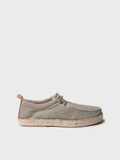 OSCAR - Men's espadrille in mesh-like fabric with laces