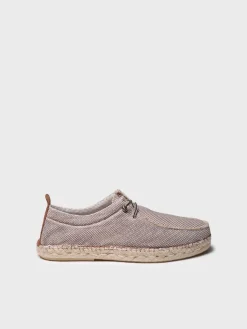 OSCAR - Men's espadrille in mesh-like fabric with laces
