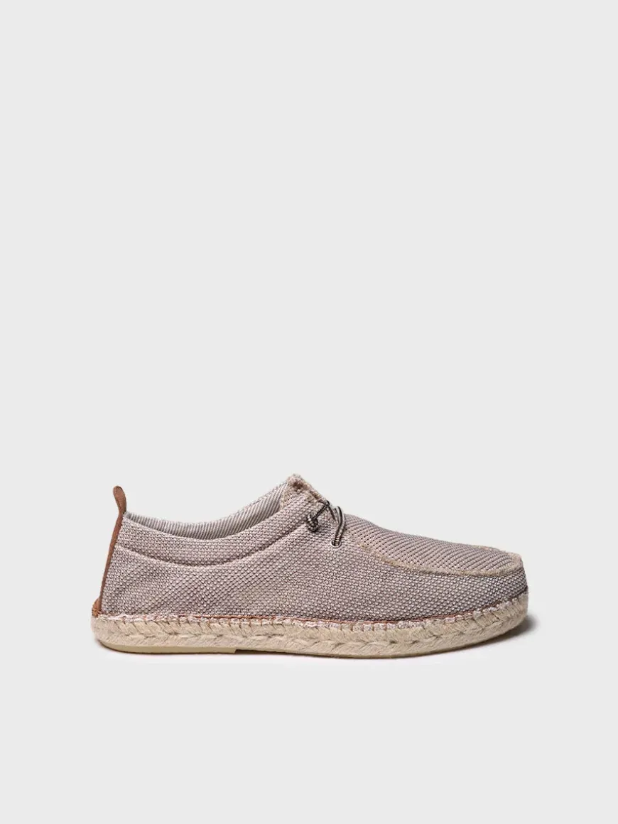 OSCAR - Men's espadrille in mesh-like fabric with laces