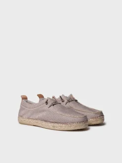 OSCAR - Men's espadrille in mesh-like fabric with laces