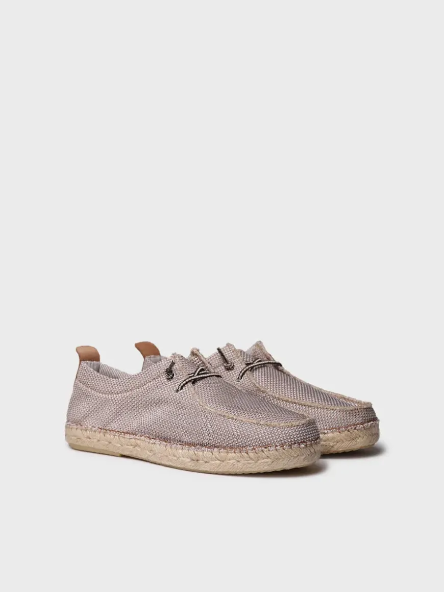 OSCAR - Men's espadrille in mesh-like fabric with laces