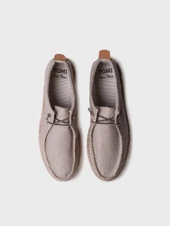 OSCAR - Men's espadrille in mesh-like fabric with laces