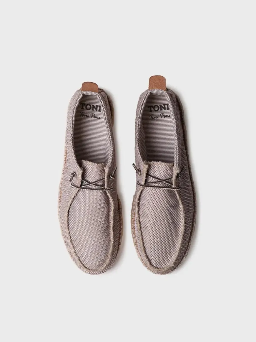 OSCAR - Men's espadrille in mesh-like fabric with laces