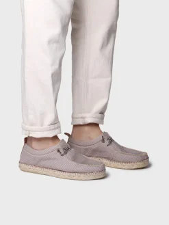 OSCAR - Men's espadrille in mesh-like fabric with laces