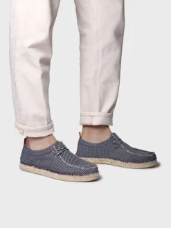 OSCAR - Men's espadrille in mesh-like fabric with laces