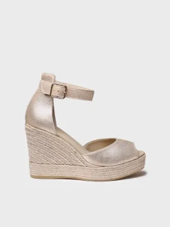 OTILE - High wedge espadrille for women in leather