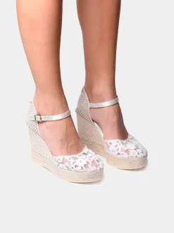 PAOLA - White espadrilles with wedge for bride