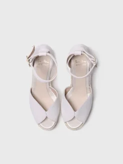 PATRICIA - White espadrilles with wedge for bride