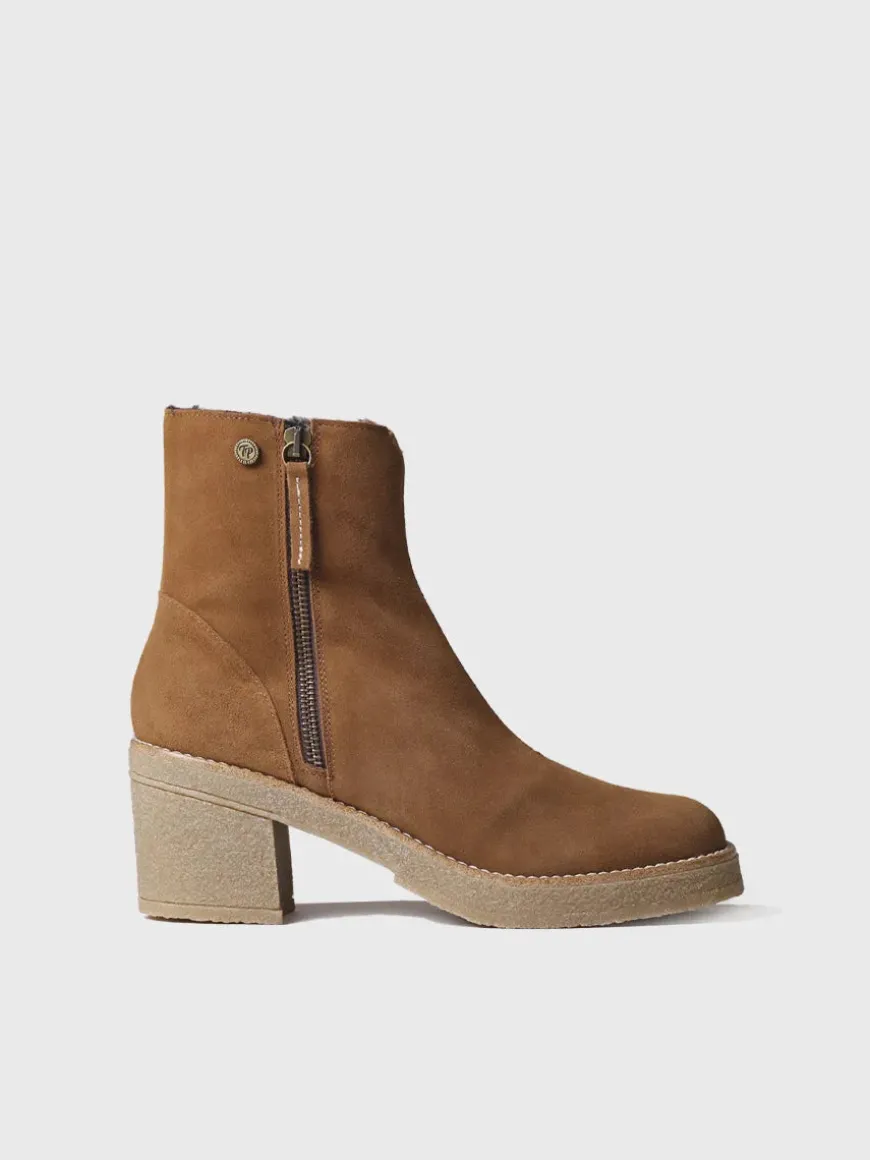 PERU-SY - Women's Wide Heel Ankle boot in Suede