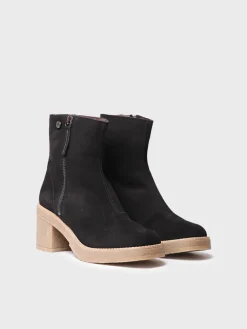 PERU-SY - Women's Wide Heel Ankle boot in Suede