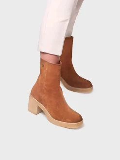 PIANI-SY - Women's Wide Heel Ankle boot in Suede