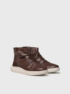 PRETORIA - Women's leather boot with side zipper