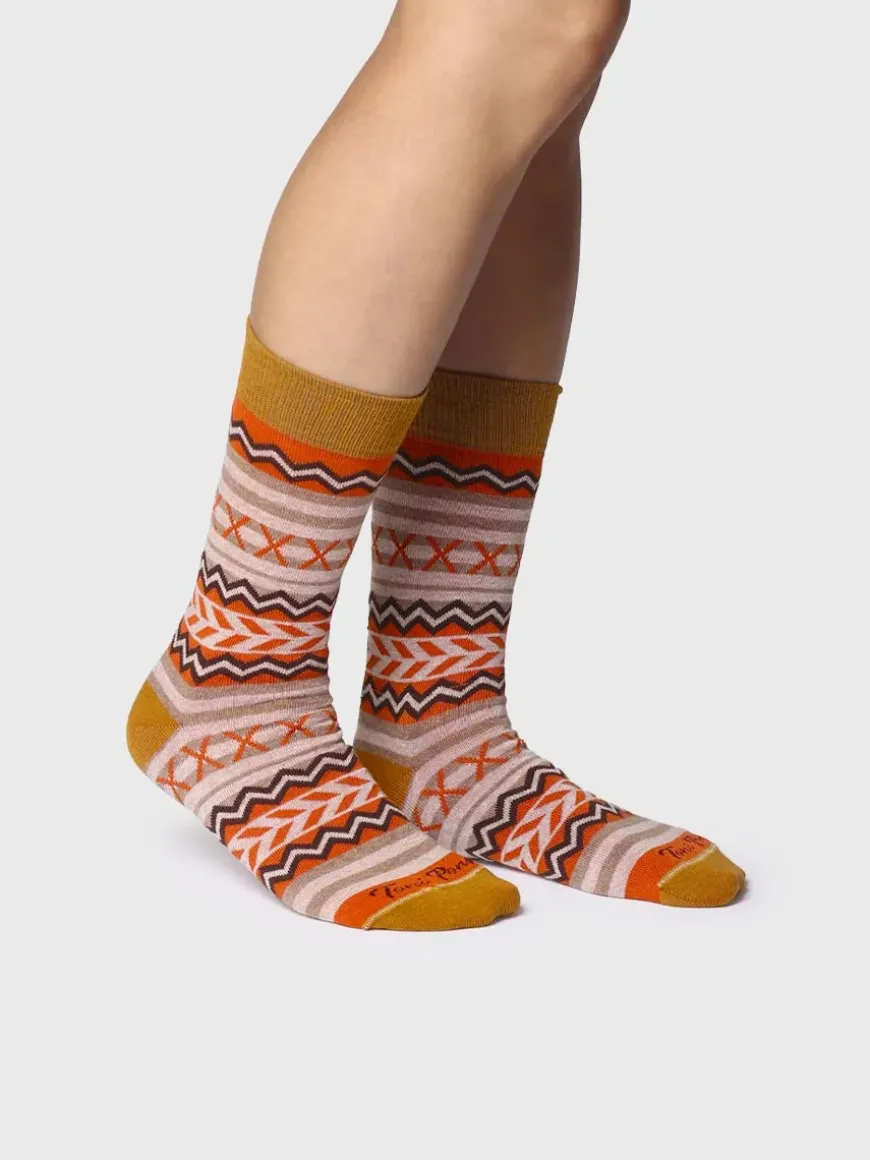 QUEL-YA - Unisex cotton socks with border
