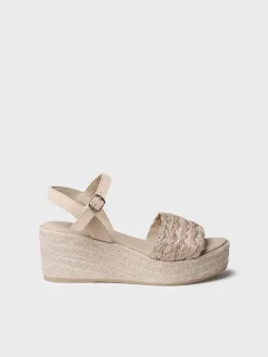 ROCIO-PH - Women's espadrille in braided jute with wedge and buckle