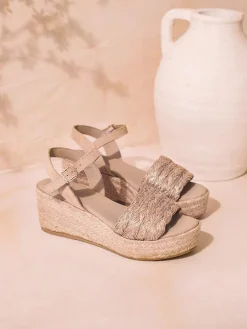 ROCIO-PH - Women's espadrille in braided jute with wedge and buckle