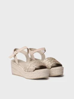 ROCIO-PH - Women's espadrille in braided jute with wedge and buckle