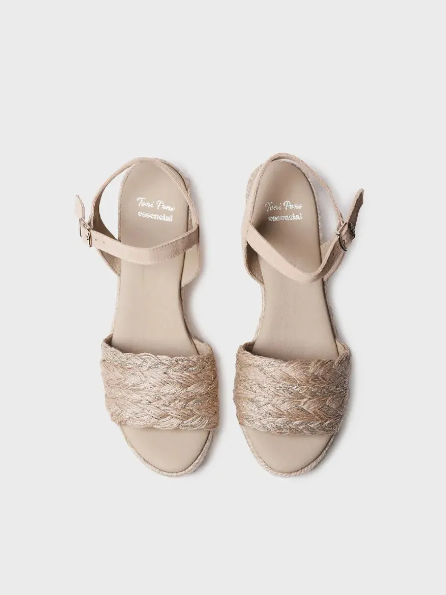 ROCIO-PH - Women's espadrille in braided jute with wedge and buckle