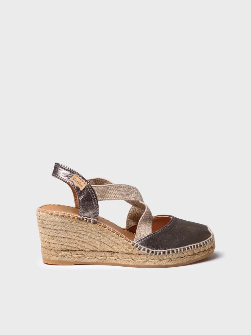 SABA-P - Wedge espadrilles in leather