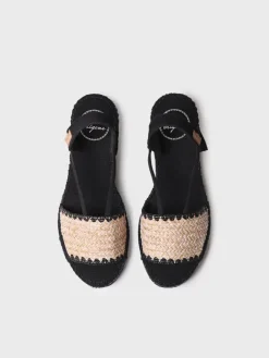 SELVA-IP - Women's espadrille in braided fabric with dyed wedge