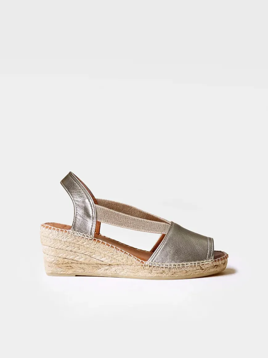 TEIDE-P - Slingback medium wedge espadrille