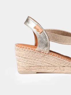 TEIDE-P - Slingback medium wedge espadrille