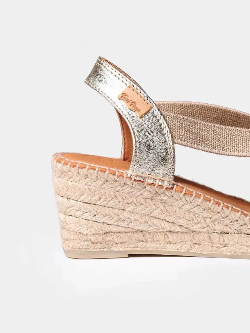 TEIDE-P - Slingback medium wedge espadrille