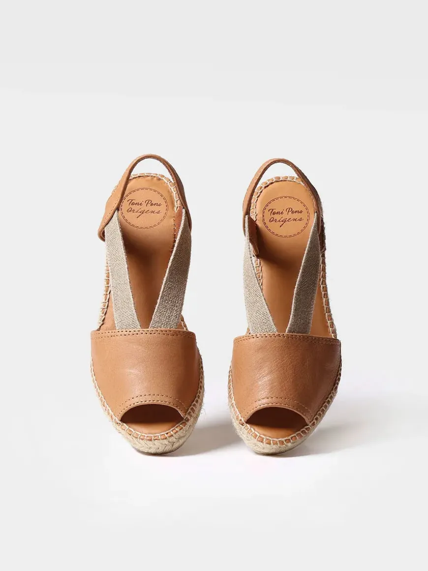 TEIDE-P - Slingback medium wedge espadrille