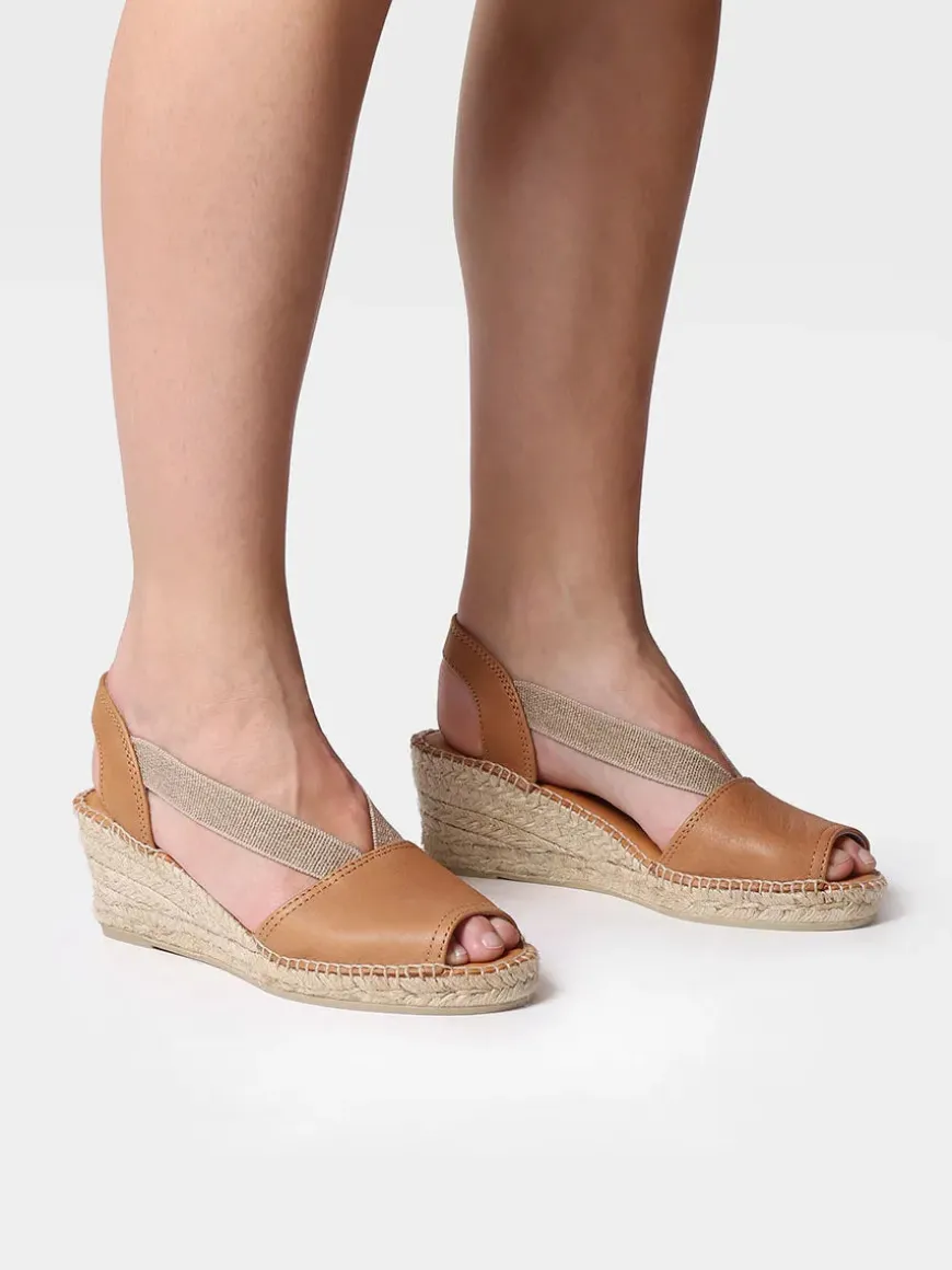 TEIDE-P - Slingback medium wedge espadrille