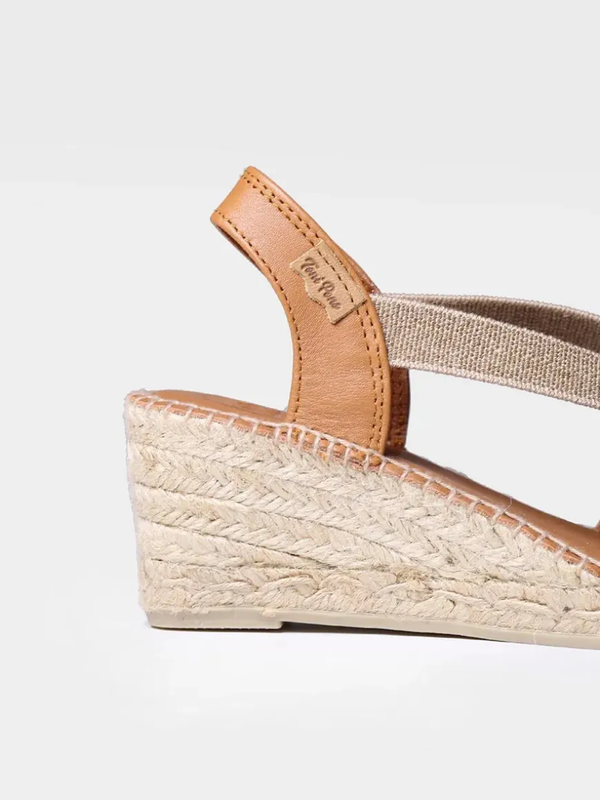 TEIDE-P - Slingback medium wedge espadrille