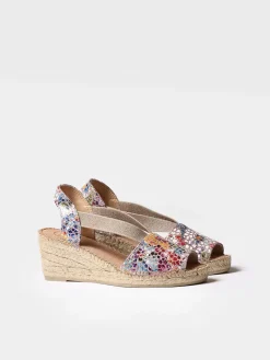 TEIDE-PM - Slingback medium wedge espadrille