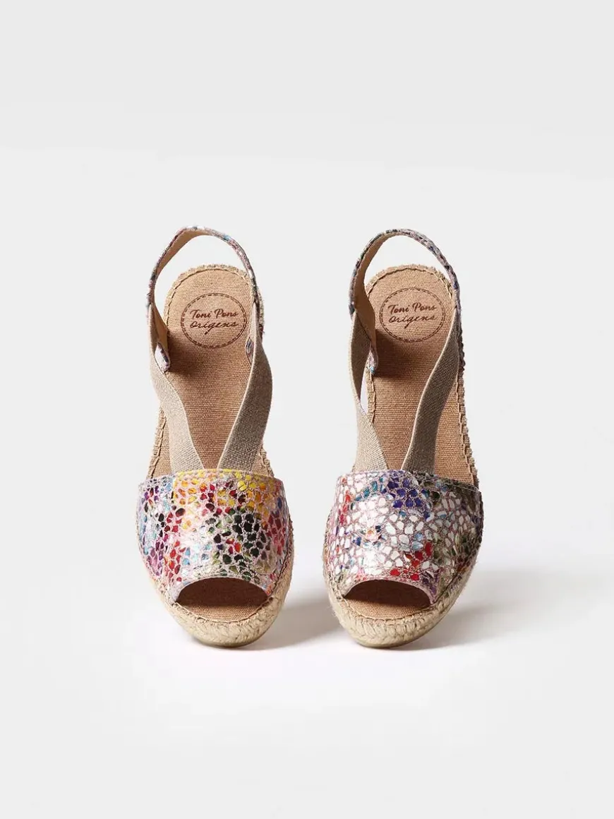 TEIDE-PM - Slingback medium wedge espadrille