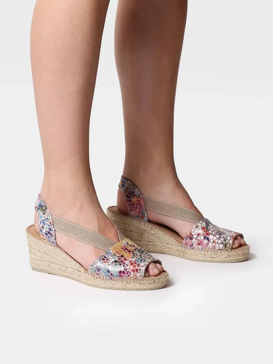 TEIDE-PM - Slingback medium wedge espadrille