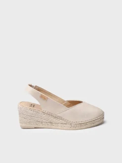 TERMAL - Women's leather espadrille with wedge for wide fit