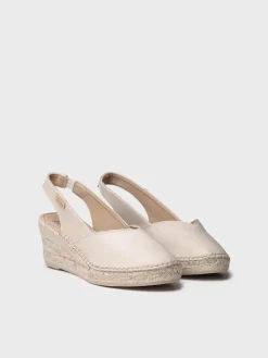 TERMAL - Women's leather espadrille with wedge for wide fit