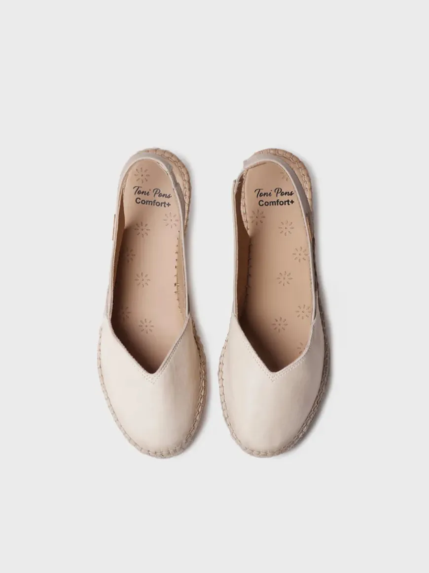 TERMAL - Women's leather espadrille with wedge for wide fit