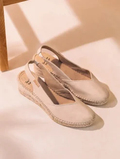 TERMAL - Women's leather espadrille with wedge for wide fit