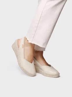 TERMAL - Women's leather espadrille with wedge for wide fit