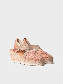 TERRA-BI - Medium wedge espadrilles with embroidery