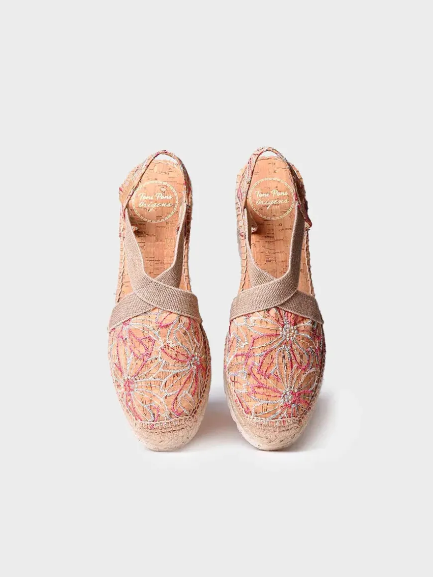 TERRA-BI - Medium wedge espadrilles with embroidery