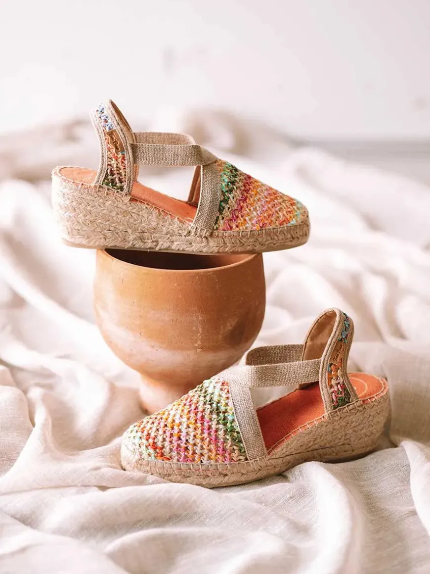 TERRA-NZ - Multicoloured raffia vegan espadrilles