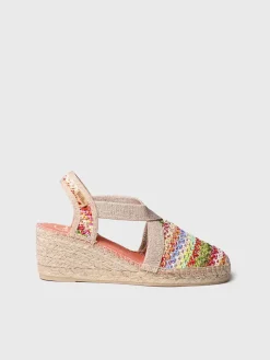 TERRA-NZ - Multicoloured raffia vegan espadrilles