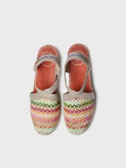 TERRA-NZ - Multicoloured raffia vegan espadrilles