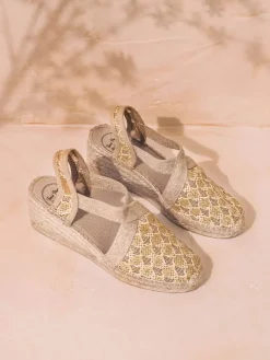 TERRA-TT - Vegan women's espadrille in multicoloured fabric with wedge