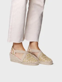 TERRA-TT - Vegan women's espadrille in multicoloured fabric with wedge