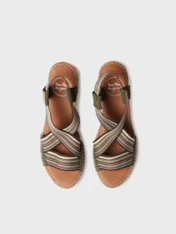 TINA - Women's espadrille with wedge and elastic bands