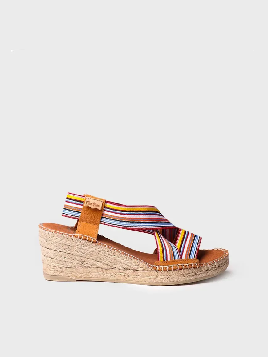 TINA - Women's espadrille with wedge and elastic bands