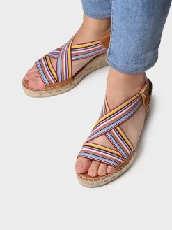 TINA - Women's espadrille with wedge and elastic bands