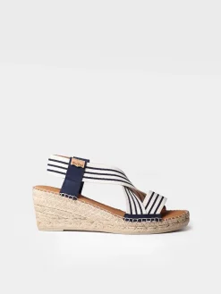 TINA - Women's espadrille with wedge and elastic bands