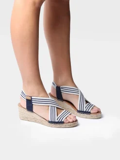 TINA - Women's espadrille with wedge and elastic bands