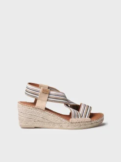 TINA - Women's espadrille with wedge and elastic bands